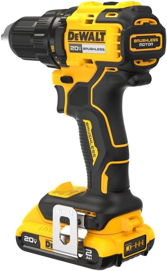 DEWALT 20V MAX Brushless 12 in. Cordless Compact Drill Driver Kit, Ratcheting Chuck, LED (DCD793D1)