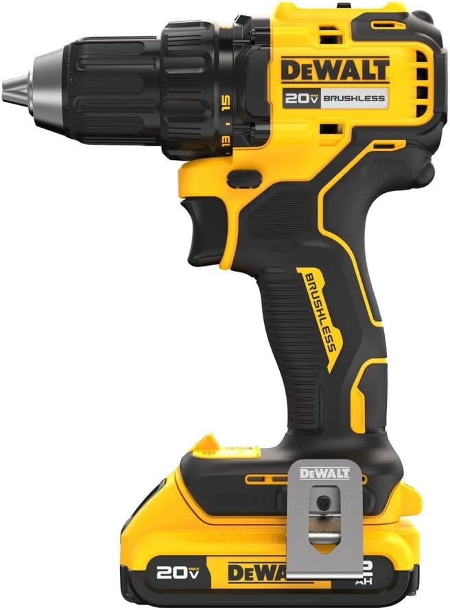 DEWALT 20V MAX Brushless 12 in. Cordless Compact Drill Driver Kit, Ratcheting Chuck, LED (DCD793D1)