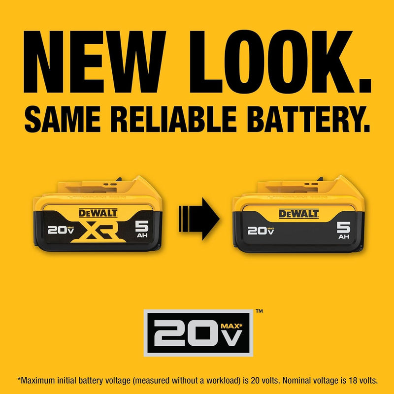 DEWALT 20V MAX XR Battery, Lithium Ion, 5.0Ah (DCB205)