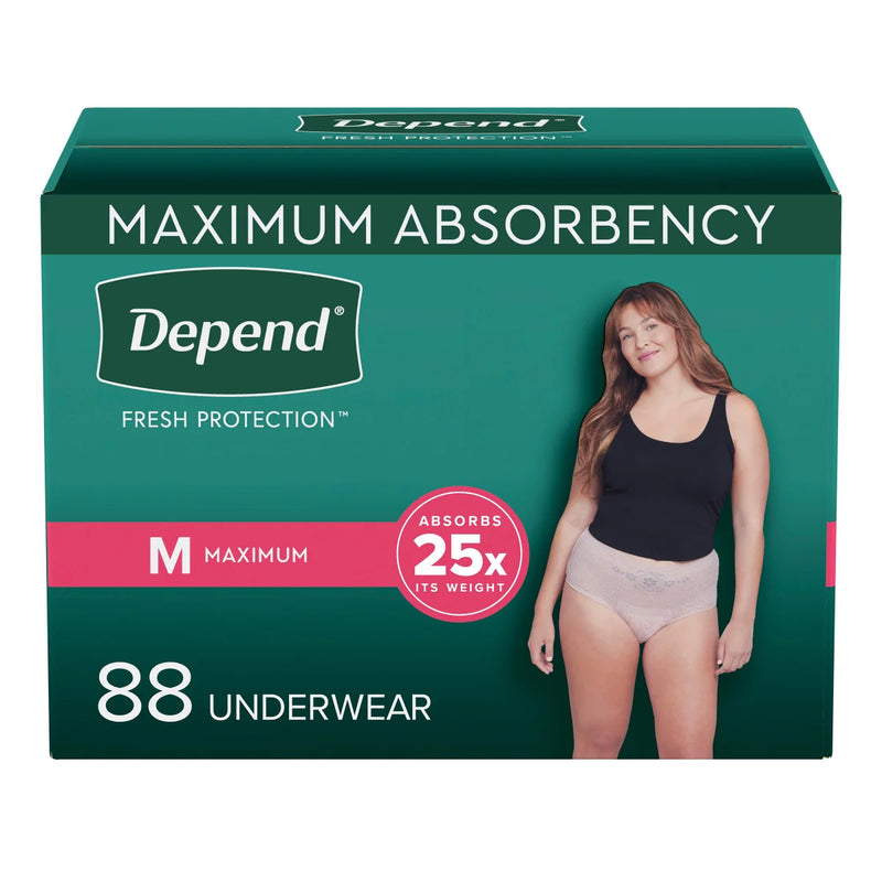 Depend Fit-Flex Underwear for Women Size Medium 88 ct