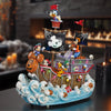 Halloween animated Pirate Ship with lights and music