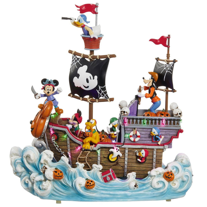 Halloween animated Pirate Ship with lights and music