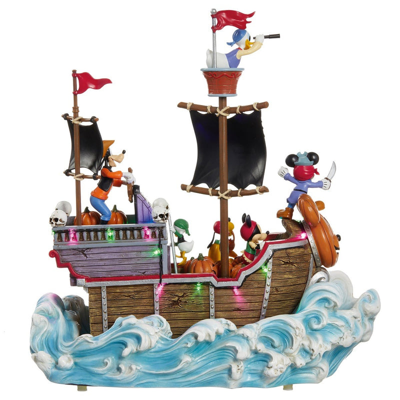 Halloween animated Pirate Ship with lights and music