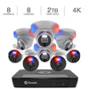 Enforcer 4K Ultra HD 8 Channel NVR with 4 Bullets and 4 Dome Cameras, Enhanced AI with Lights & Sirens