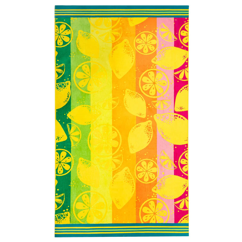 Fresh Lemonade & Summer Tiles Jacquard Beach Towel 2-pack