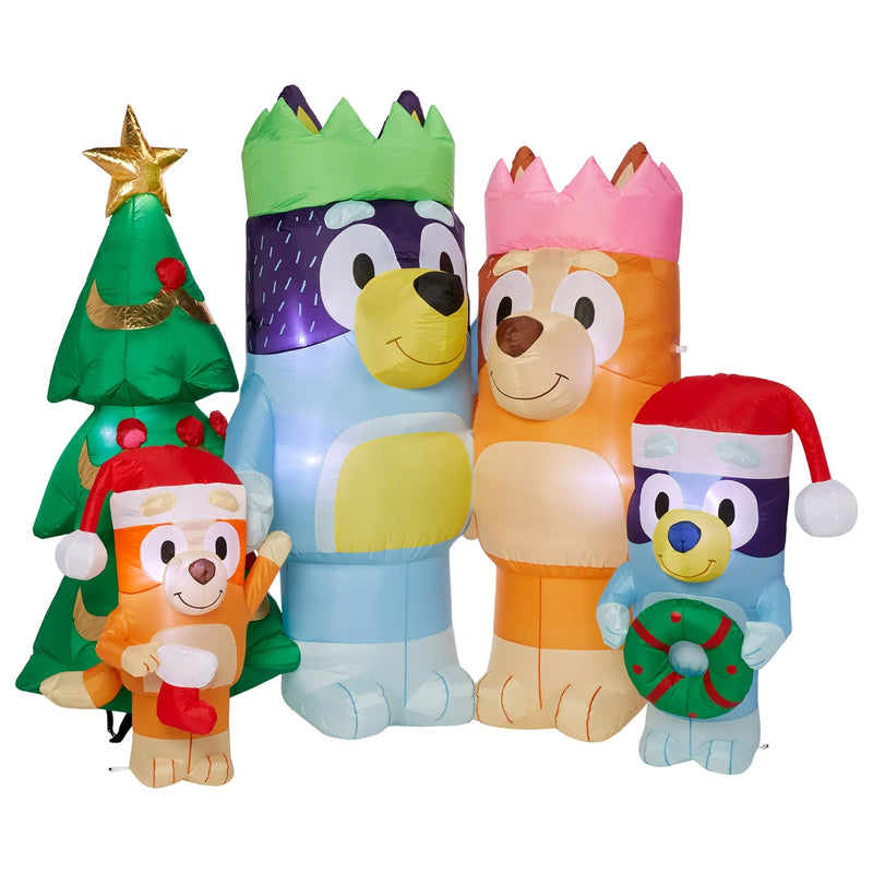 Giant Inflatable Bluey Family Christmas Scene 1.9 m (6.3 ft.)