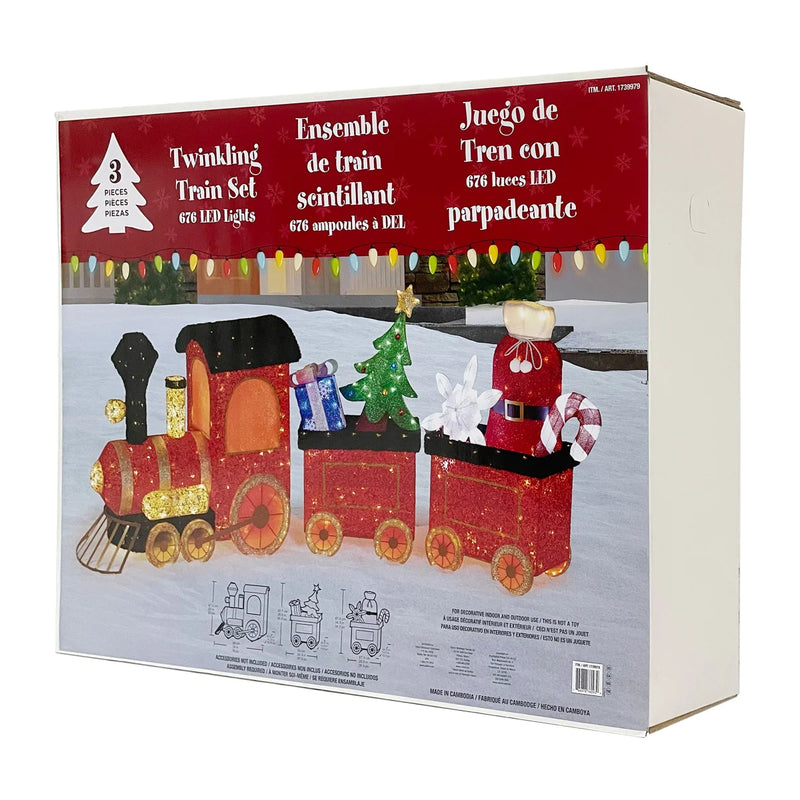 Holiday Train Set of 3 | Christmas Decoration