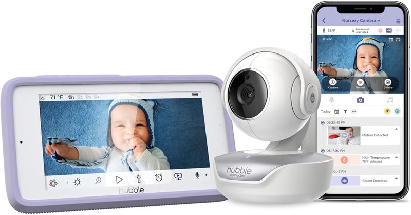 Hubble Connected Nursery Pal Premium 5 in. Smart HD Video Baby Monitor