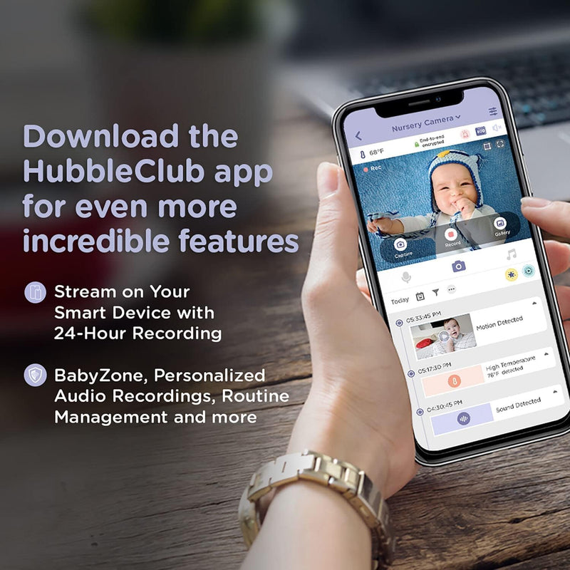 Hubble Connected Nursery Pal Premium 5 in. Smart HD Video Baby Monitor