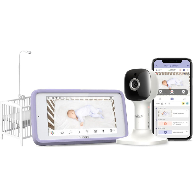 Hubble Connected Nursery Pal Crib Edition 5 in. Smart HD Baby Monitor