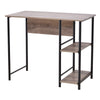 JR Home Collection Industrial Look Computer Desk with Side Storage