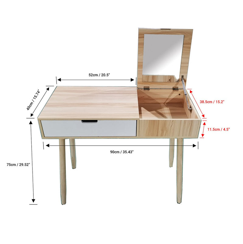 JR Home Collection Leo 2 Tone Table with Flip Up