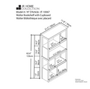 JR Home Collection Walter Bookshelf with Cupboard