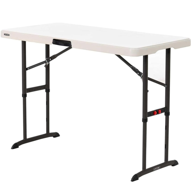 Lifetime 4-Foot Commercial Adjustable Folding Table, Almond