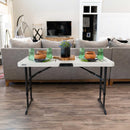 Lifetime 4-Foot Commercial Adjustable Folding Table, Almond