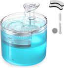 NPET WF100 Cat Foutain, 54oz/1.6L Automatic Pet Water Fountain Dog Water Dispenser with 2 Flow Modes, Bottom Suction LED Light Quiet Pump for for Cats & Small Dogs