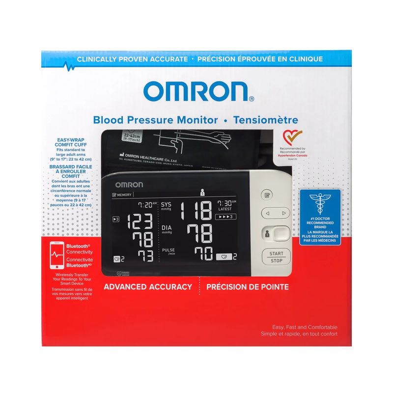 Omron BP7455CAN Blood Pressure Monitor with Bluetooth & Upper Arm