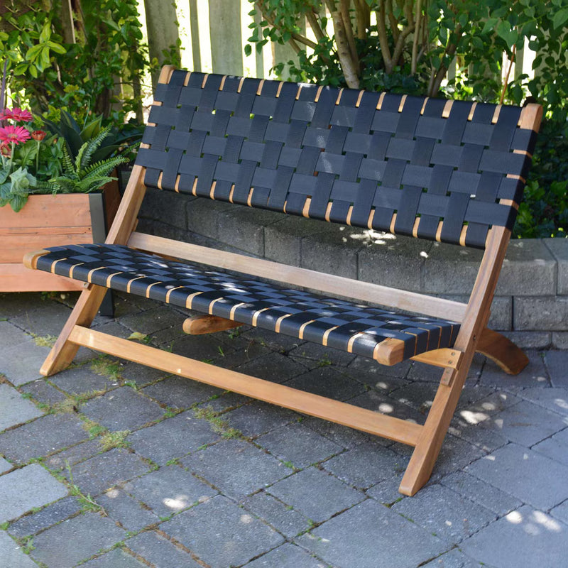 PATIOFLARE NYLON WEAVE FOLDING BENCH