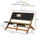 PATIOFLARE NYLON WEAVE FOLDING BENCH