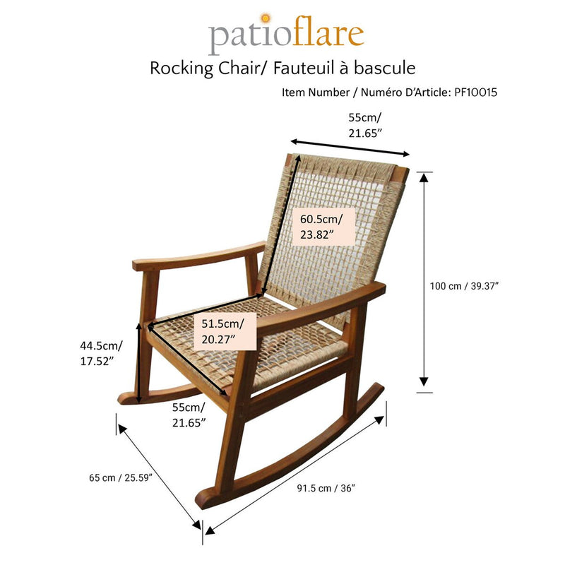 PATIOFLARE EUROCHORD OUTDOOR ROCKING CHAIR