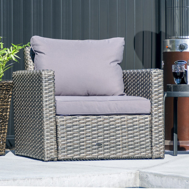 PATIOFLARE WHITNEY WICKER LOUNGE CHAIR (PER CHAIR)