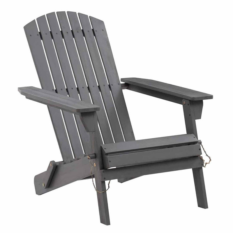 PATIOFLARE FOLDABLE FSC ACACIA ADIRONDACK PATIO CHAIR, GREY (Per Chair)