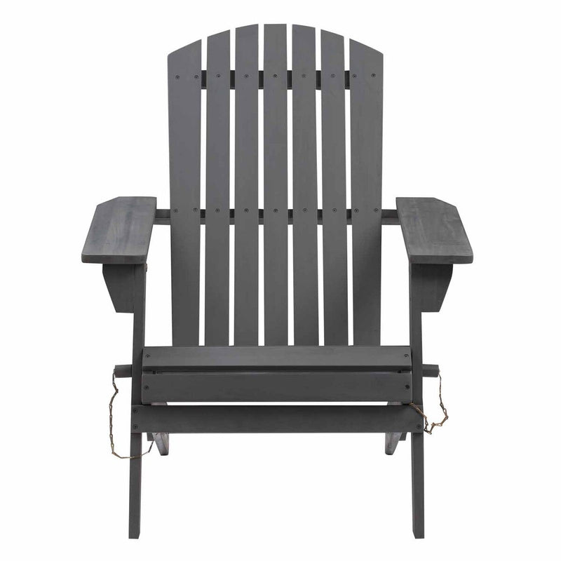 PATIOFLARE FOLDABLE FSC ACACIA ADIRONDACK PATIO CHAIR, GREY (Per Chair)