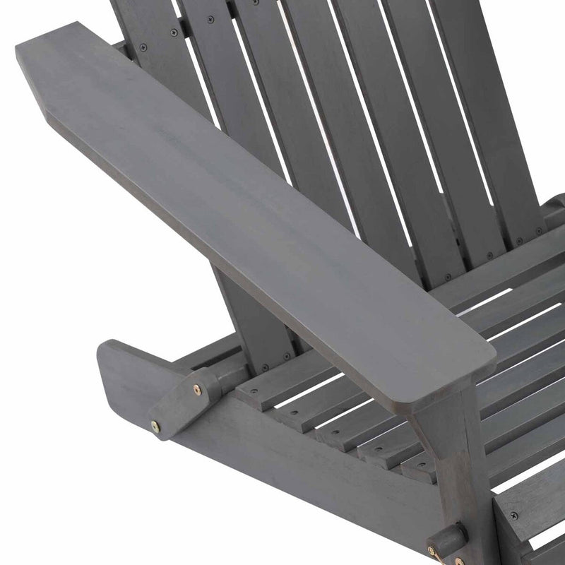 PATIOFLARE FOLDABLE FSC ACACIA ADIRONDACK PATIO CHAIR, GREY (Per Chair)