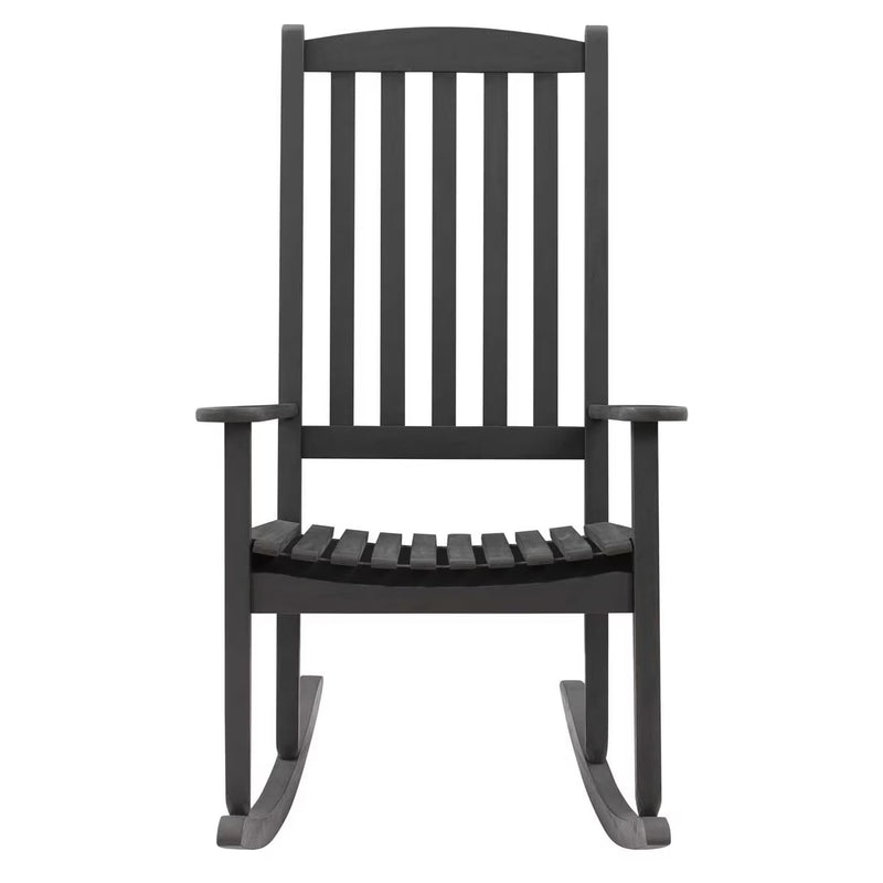 PATIOFLARE FSC ACACIA WOOD PATIO ROCKING CHAIR, GREY