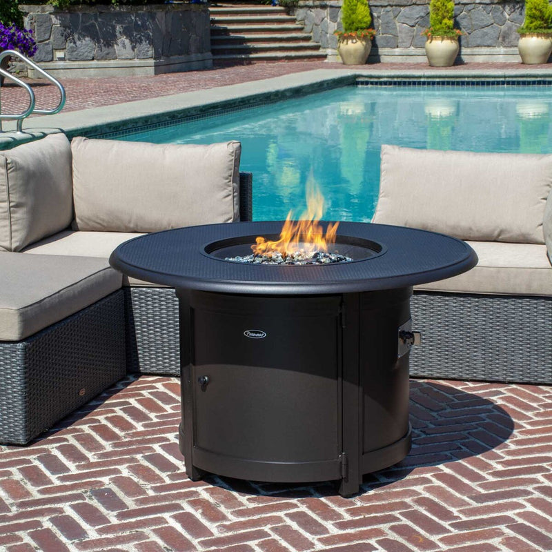 Paramount Alan Stamped Convertible Aluminum Fire Table, Round