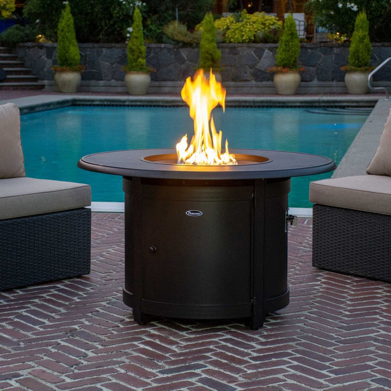 Paramount Alan Stamped Convertible Aluminum Fire Table, Round