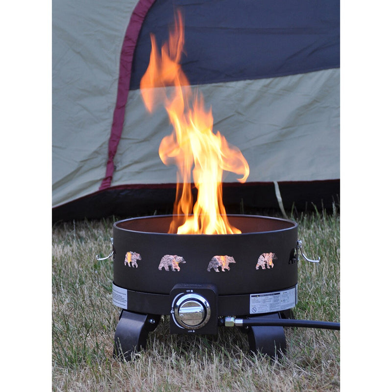 Paramount Campfire Portable Gas Fire Pit, Bears