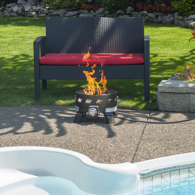 Paramount Campfire Portable Gas Fire Pit, Bears