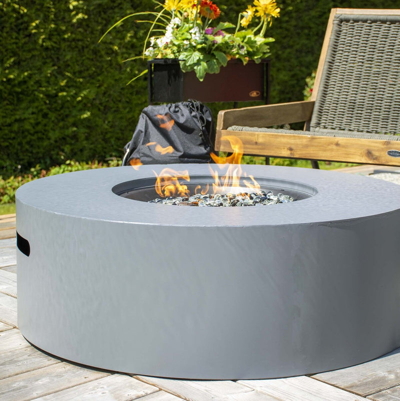 Paramount Concrete Look Convertible Aluminum Fire Table, Round