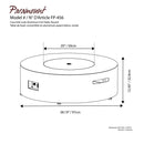 Paramount Concrete Look Convertible Aluminum Fire Table, Round