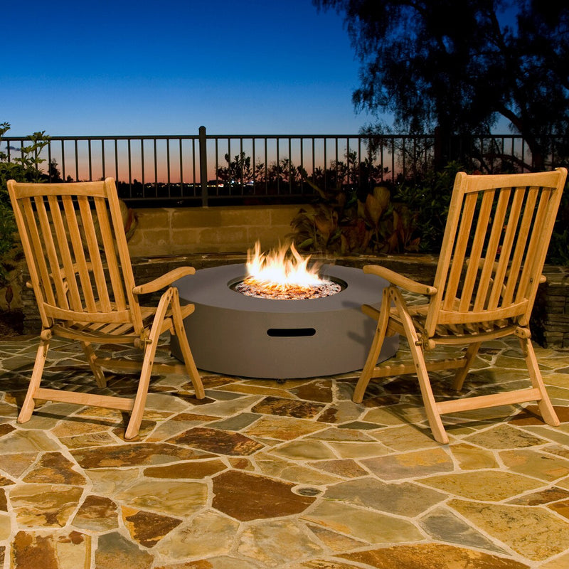 Paramount Concrete Look Convertible Aluminum Fire Table, Round