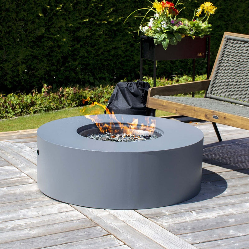 Paramount Concrete Look Convertible Aluminum Fire Table, Round