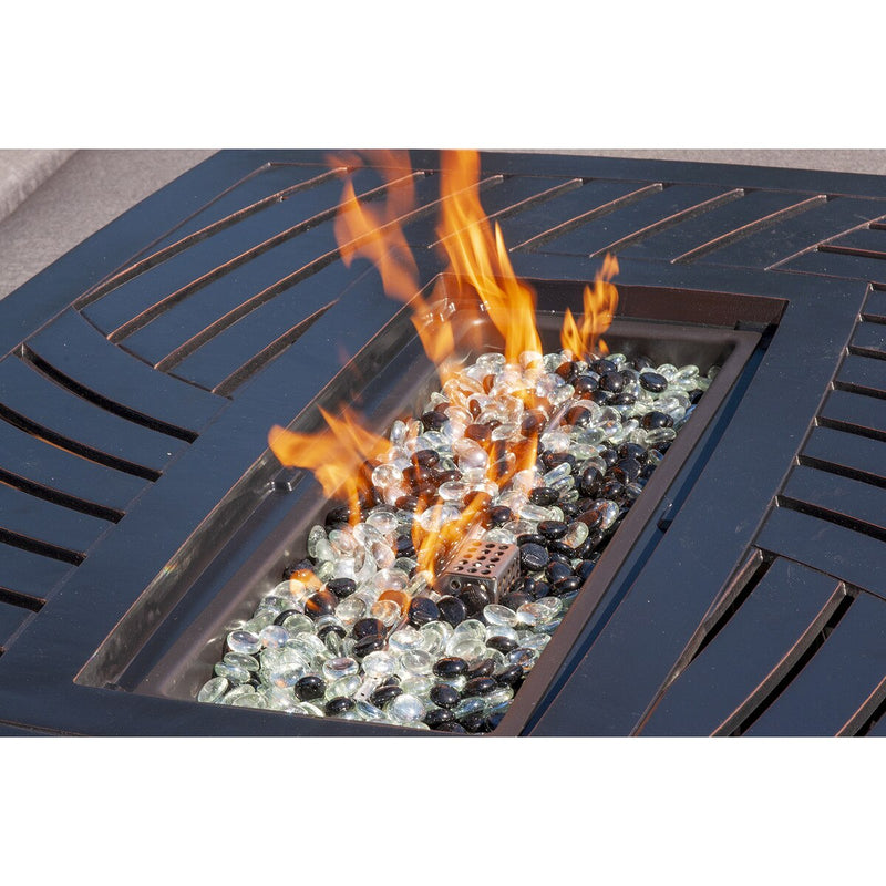 Paramount Dylan Convertible Aluminum Fire Table, Rectangular