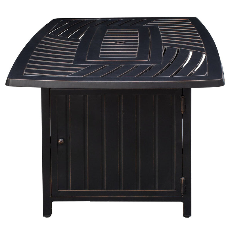 Paramount Dylan Convertible Aluminum Fire Table, Rectangular