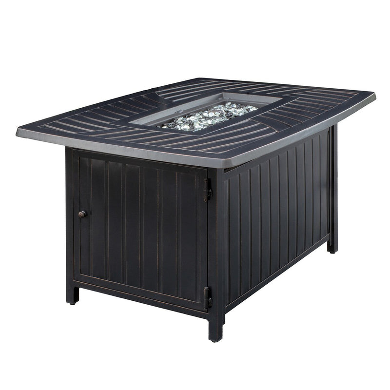 Paramount Dylan Convertible Aluminum Fire Table, Rectangular