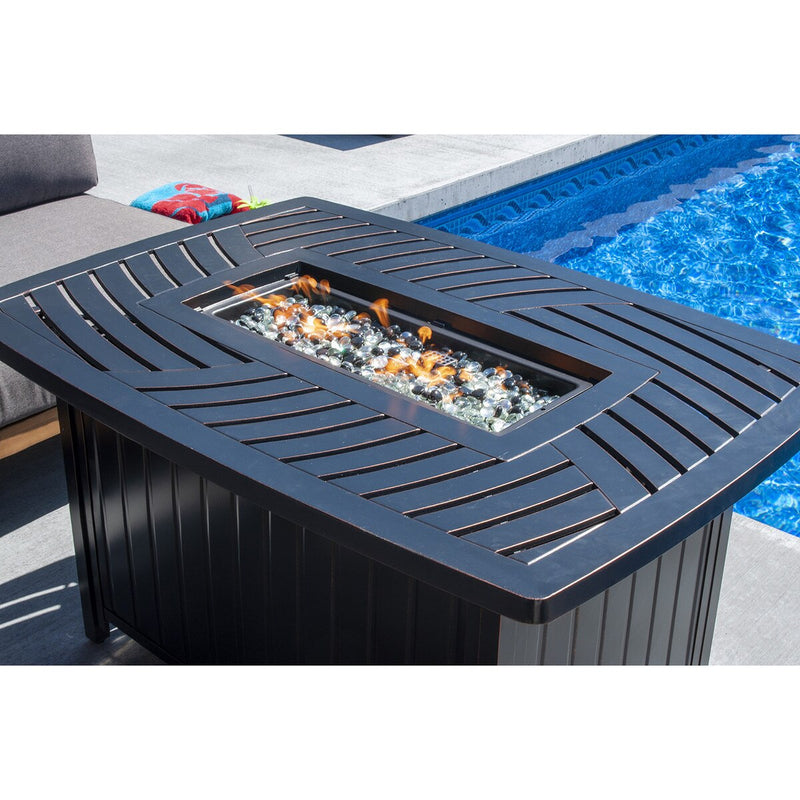 Paramount Dylan Convertible Aluminum Fire Table, Rectangular