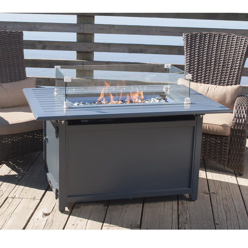 Paramount Fire Table Wind Guard, 30IN Rectangular