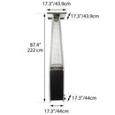 Paramount Flame Patio Heater, Black and Silver