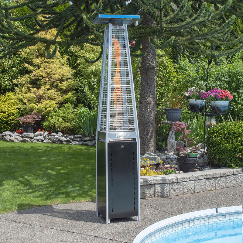 Paramount Flame Patio Heater, Black and Silver