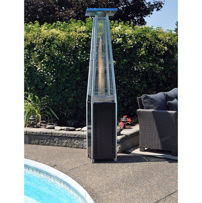 Paramount Flame Patio Heater, Black and Silver