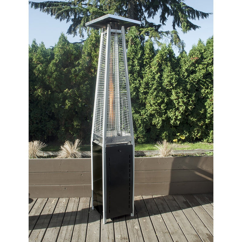 Paramount Flame Patio Heater, Black and Silver