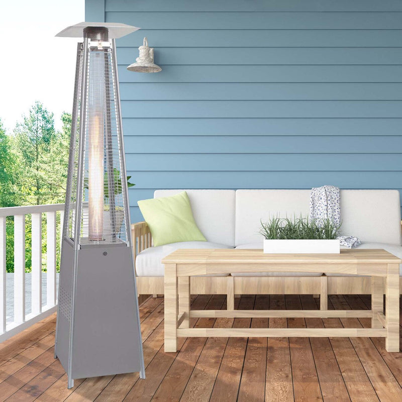 Paramount Flame Patio Heater, Grey and Silver