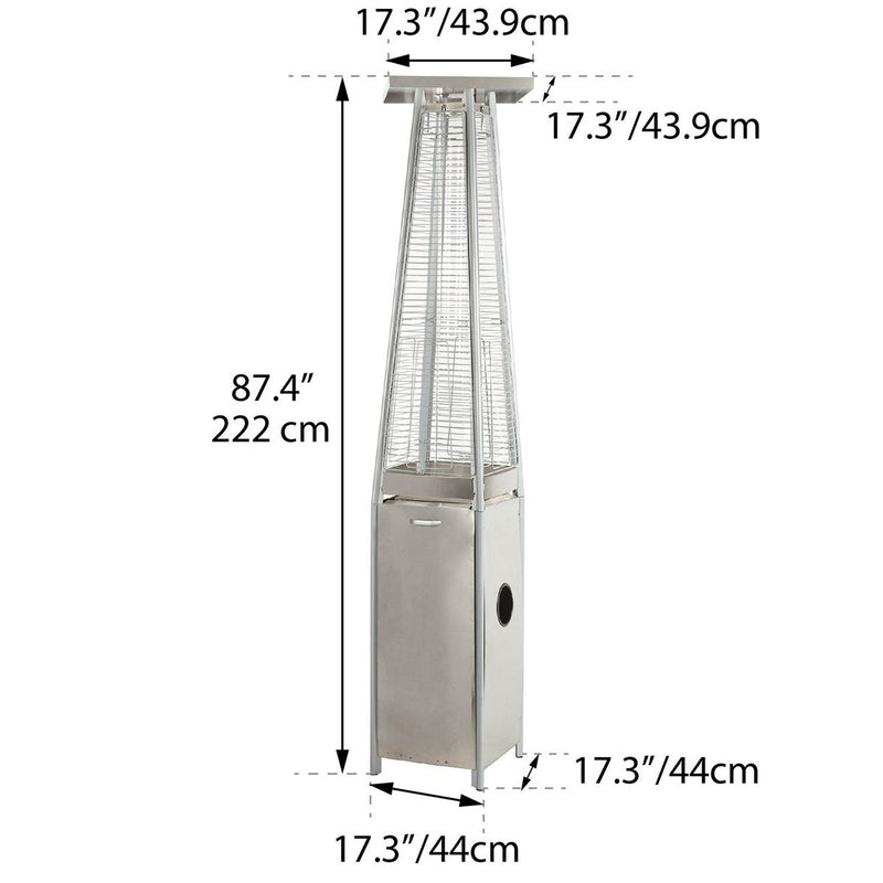 Paramount Flame Patio Heater, Stainless Steel