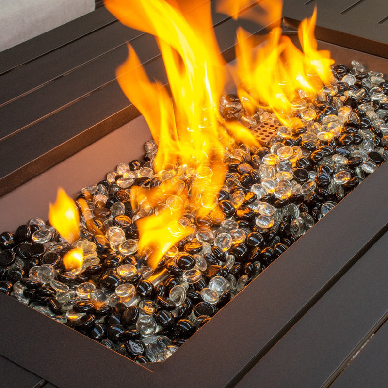 Paramount Gale Aluminum Convertible Fire Table, Rectangular, Bronze