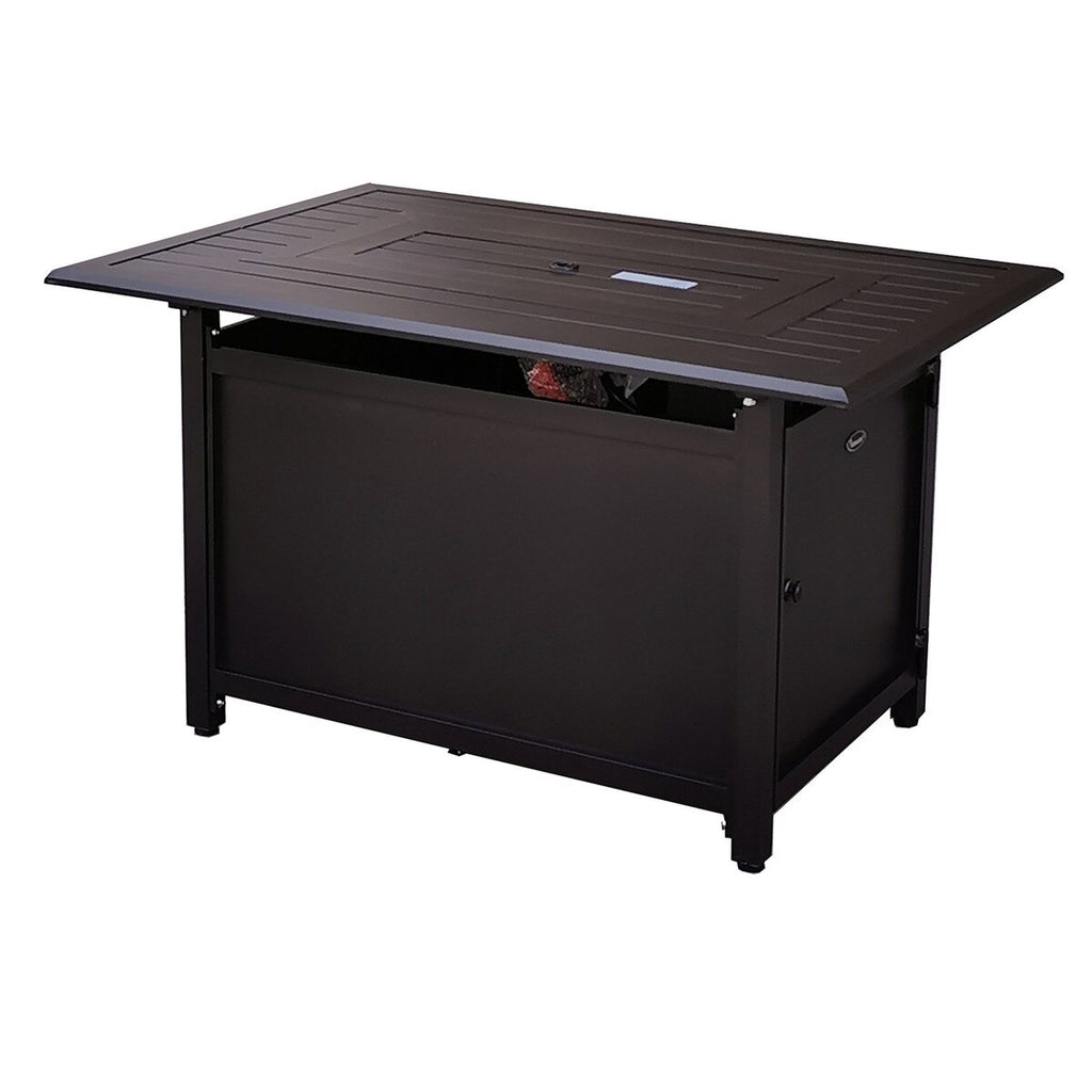 Paramount Fire Table Linear Paramount Gale Aluminum Convertible Fire Table, Rectangular, Bronze
